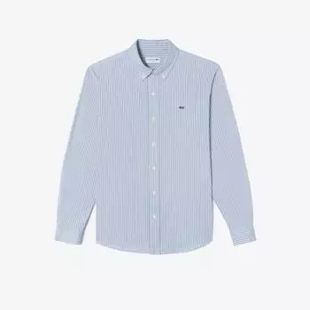 LACOSTE Мужская рубашка в полоску из джерси [светло-синий]