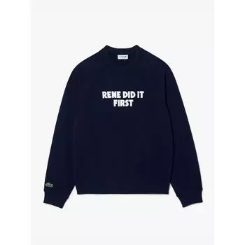 Lacoste Мужская толстовка Lacoste Message Crewneck Raglan Sweatshirt SH0144 54G 166 Q2NSH0144 54G166 00S