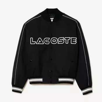 LACOSTE Мужская утепленная университетская куртка [черный]