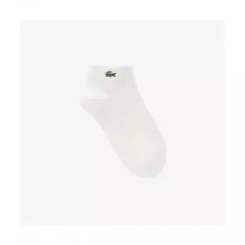 Lacoste Мужские базовые однотонные носки по щиколотку [Off White]