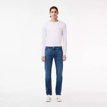 LACOSTE Мужские джинсовые брюки узкого кроя [средний синий]