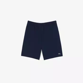 LACOSTE Мужские однотонные спортивные шорты [Темно-синий]