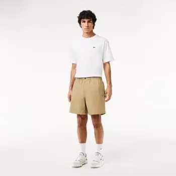 LACOSTE Мужские шорты из поплина [Бежевый]