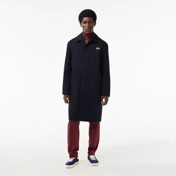 LACOSTE Мужское длинное пальто из поликоттона и твила Maccoat BH5946 53N HDE