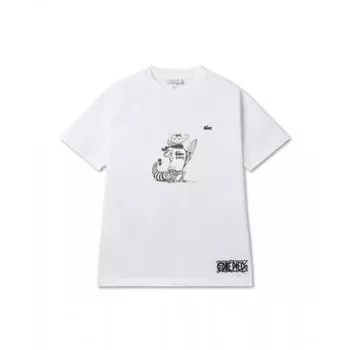 LacosTe One Piece X LacosTe Big Crock T shirT whiTe Black 001/3