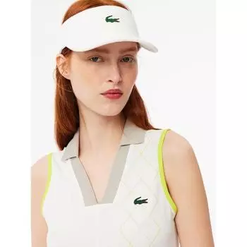 LACOSTE public pique organization спортивный солнцезащитный козырек RK3592 54N 001 Q2NRK3592 54N001 0TU