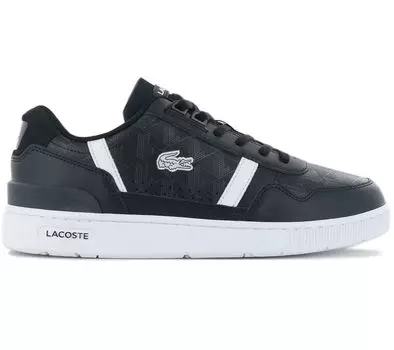 LACOSTE T-Clip Leather - Мужские кроссовки Кожаные черные 747SMA0068312 ОРИГИНАЛ EU 41 UK 7.5 чёрный