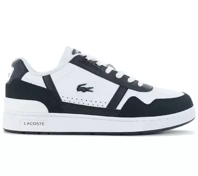 LACOSTE T-Clip Leather - Мужские кроссовки Кожаные белые-черные 747SMA0073147 ОРИГИНАЛ EU 46 UK 11 белый