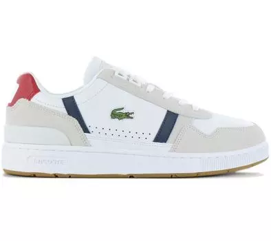 Lacoste T-Clip Leather - Мужские кроссовки Кожаные белые 740SMA0048407 ОРИГИНАЛ EU 39.5 UK 6 белый