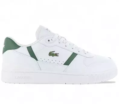LACOSTE T-Clip Set 224 - Мужские кроссовки обувь кожа белый 748SMA00311R5 ОРИГИНАЛ EU 44.5 UK 10 белый