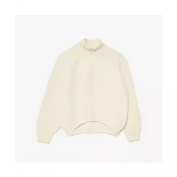 LacoSte Women S 3d Half Zip Up Sweater [off White] 034