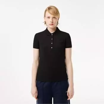 LacoSte Women S 5 Button Slim Fit Polo Shirt [black] 034