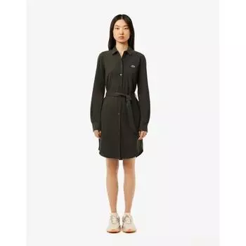 LacoSte Women S Belted Pique Shirt dreSS Ef3263 54n L7a 034
