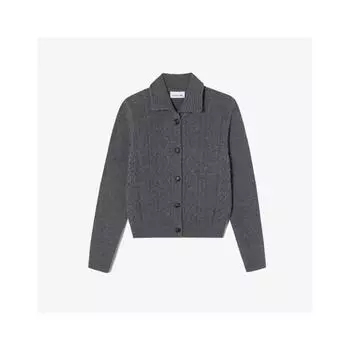 LacoSte Women S Cable Crop Cardigan Af779e 54n El6 034