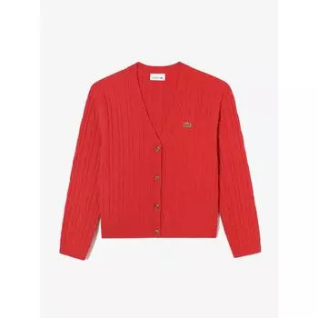 LacoSte Women S Cable V Neck Cardigan Af299e 54n 240 q2nAf299e 54n240 034