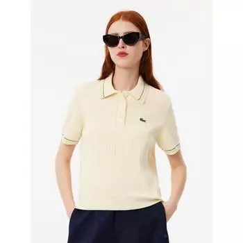 LACOSTE Женский свитер-поло с короткими рукавами Color Tipping AF2620 54N I84 Q2NAF2620 54NI84 034