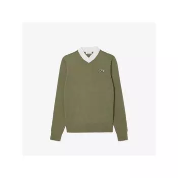 LacoSte Women S Crop Style Long Sleeve Polo Sweater Af3128 54n Icd q2nAf3128 54nIcd 034