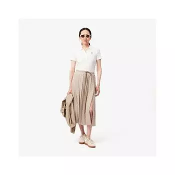 LacoSte Women S Flannel Long Pleated Skirt Jf4187 54n Icc 034