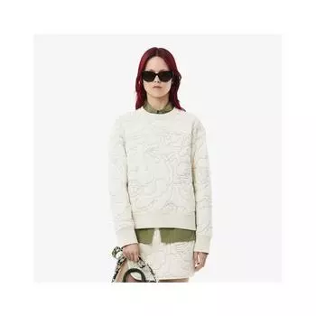 LacoSte Women S Flower Pattern reverSible Padded SweatShirt Sf2686 54n Id8 034