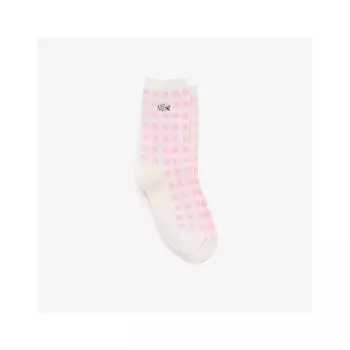 LacoSte Women S Gingham Check Middle SockS Ra013e 55g Hcz 0TU