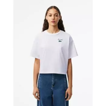 Lacoste Женская футболка с коротким рукавом и графическим принтом TF2523 54N 70V Q2NTF2523 54N70V 034