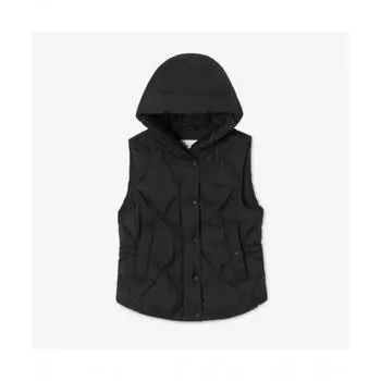LacoSte Women S Hooded Quilted Down veSt [black] 034