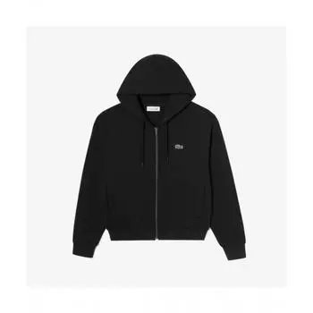 LacoSTe Women S Hooded Zip Up T ShirT [black] 034
