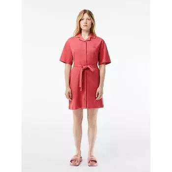 Lacoste Женское платье-рубашка из льняной смеси с открытым воротником EF7765 54G ZV9 Q2NEF7765 54GZV9 034