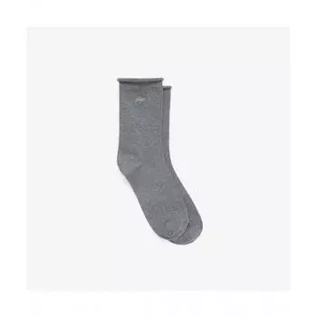 LacoSte Women S Lurex Middle SockS [melange Gray] 0TU