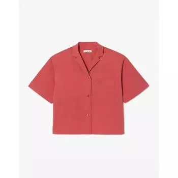 LacoSte Women S Overfit Poke Short Sleeve Shirt Cf6918 54g Zv9 034