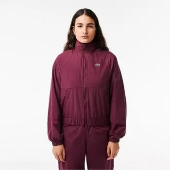 LacoSte Women S Relaxed Fit drawString Windbreaker [burgundy] 034