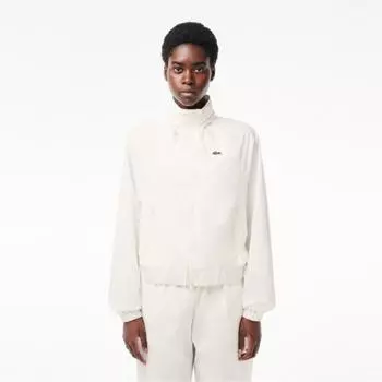 LacoSte Women S Relaxed Fit drawString Windbreaker [off White] 034