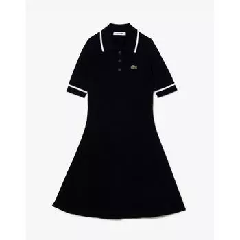 LacoSte Women S Rib tiSSue Tipping Polo dreSS Ef7195 54g Hhw 038