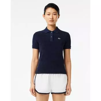 LacoSte Women S Slim Fit Toweling Polo Shirt Df7244 54g 166 034