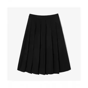 LacoSte Women S Wool Pleated Skirt [black] 034