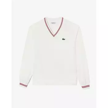 LacoSTe Women S WoVen V Neck piSTe T ShirT Sf801e 54n 70V 036