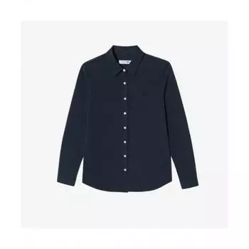 Lacoste Women Silket Jersey Shirt [navy] 036