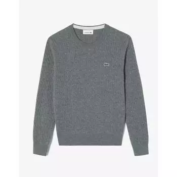 Lacoste Womens Cable Crewneck Sweater Af073e 54n Uwc 034