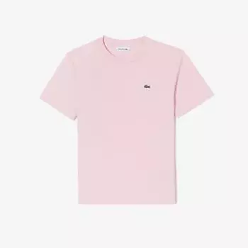 Lacoste Женская базовая футболка с круглым вырезом и коротким рукавом [светло-розовая] 032