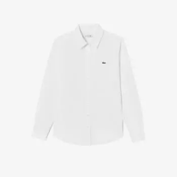 LACOSTE Женская базовая льняная рубашка [белая]