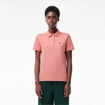 Lacoste Женская футболка-поло S с 2 пуговицами, стандартный крой [лососево-розовый] 034