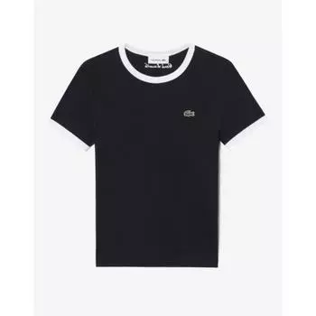 LACOSTE Женская футболка с коротким рукавом [черный]