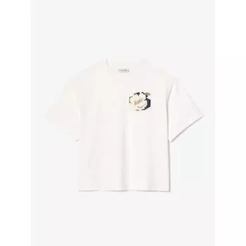 LacoSTe женская футболка с коротким рукавом и цветочным принтом Tf2667 54n 70v q2nTf2667 54n70v 034