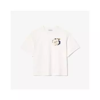 Lacoste Женская футболка с короткими рукавами и цветочным принтом Tf2667 54n 70v 034