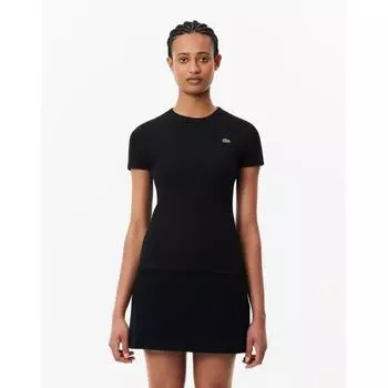 Lacoste Женская футболка S в рубчик Slim FiT с коротким рукавом Tf5538 54n 031 036