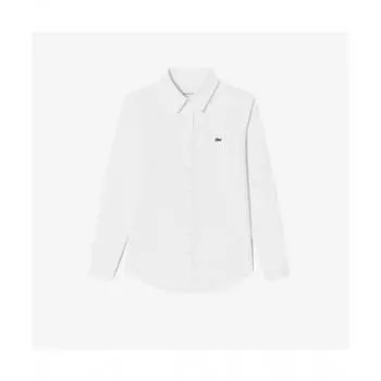 LacoSte Женская рубашка S basic Oxford Stretch [off White] 036