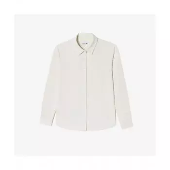 Lacoste Женская шелковая рубашка из джерси [слоновая кость] 036