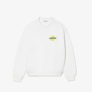 Lacoste Женская толстовка с логотипом Tennis S Overfit [off White] 034
