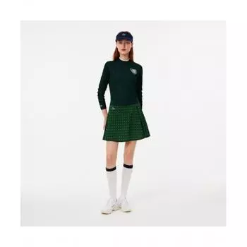 Lacoste Женская юбка-гольф с боковыми складками [зеленая] 034