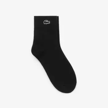 LACOSTE Женские носки пике базовые [черные]